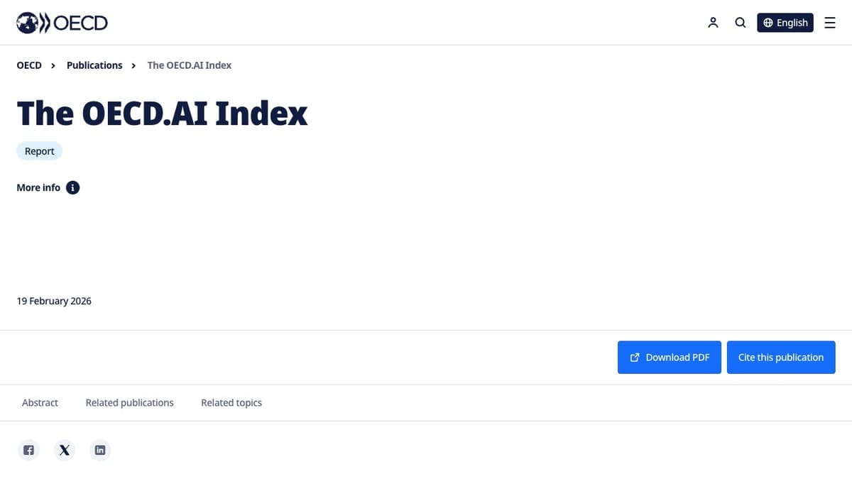 OECD AI Observatory Index 2026